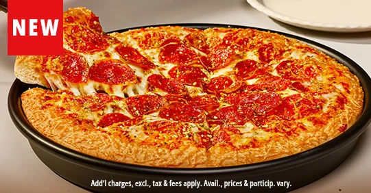 Crispy Parm Pan — Large 1-Topping. Our Original Pan® crust, with a crispy, golden parmesan edge.